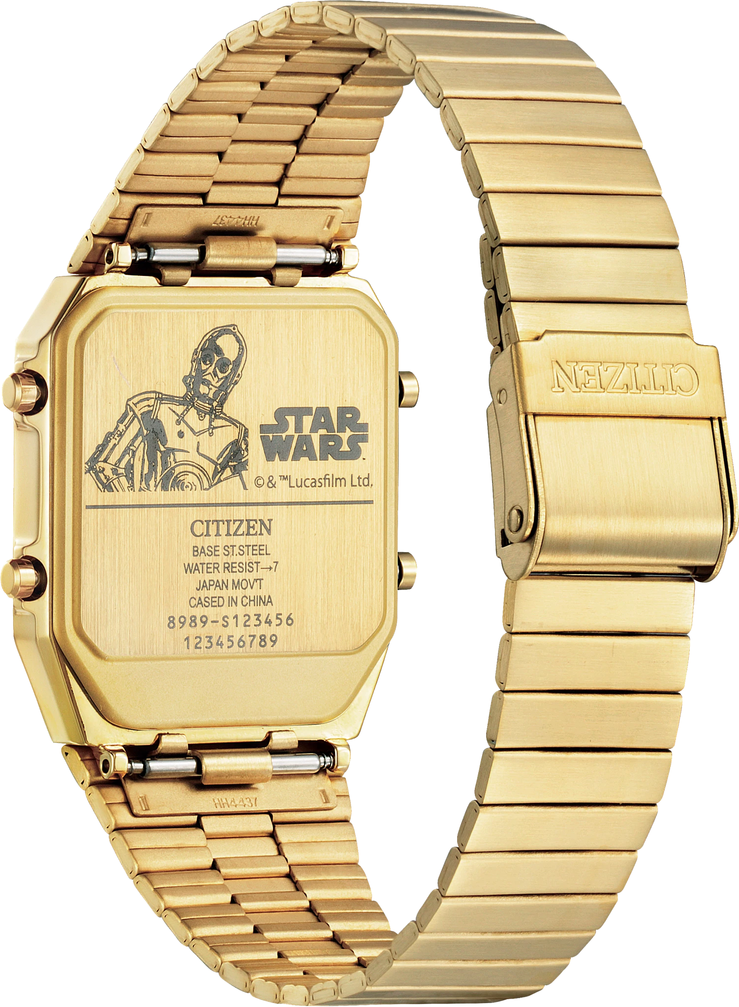 シチズン 　アナデジテンプ　スターウォーズ C-3PO JG2112-55P C-3PO Rewired Gold-Tone Dial Stainless Steel Bracelet JG2112-55P